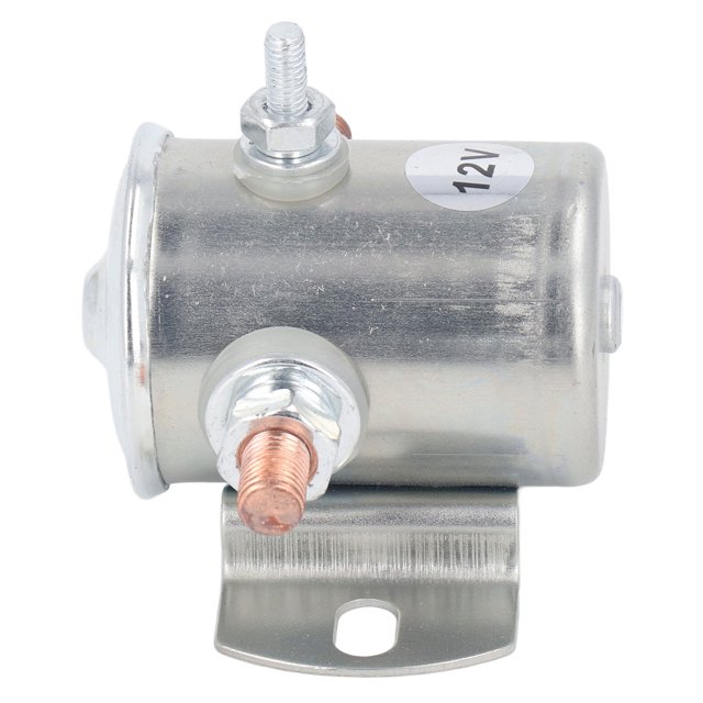 Solenoid Relay, Stronger Electrical Conductivity Start Relay 3 Head Terminal Iron Case DC12V Flame Retardant Waterproof For Industrial Control