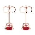 thumbnail image 4 of Clara Pucci 2Ct Ruby Round Cut VVS1 Push Back Stud 14k Solid hypoallergenic Gold Designer Earrings For July, 4 of 7