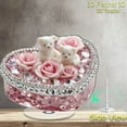 thumbnail image 2 of Hogar y jardín, Adornos decorativos, Oso de peluche acrílico plano con forma de rosa y base giratoria para San Valentín, regalo conmemorativo, letrero, 2 of 2