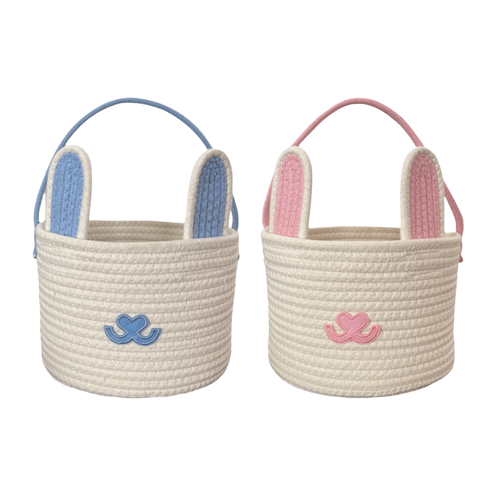 Sturdy Handwoven Materials Easters Rabbits Eggs Basket Convenient for Kids and Teachers During Festival Special Event