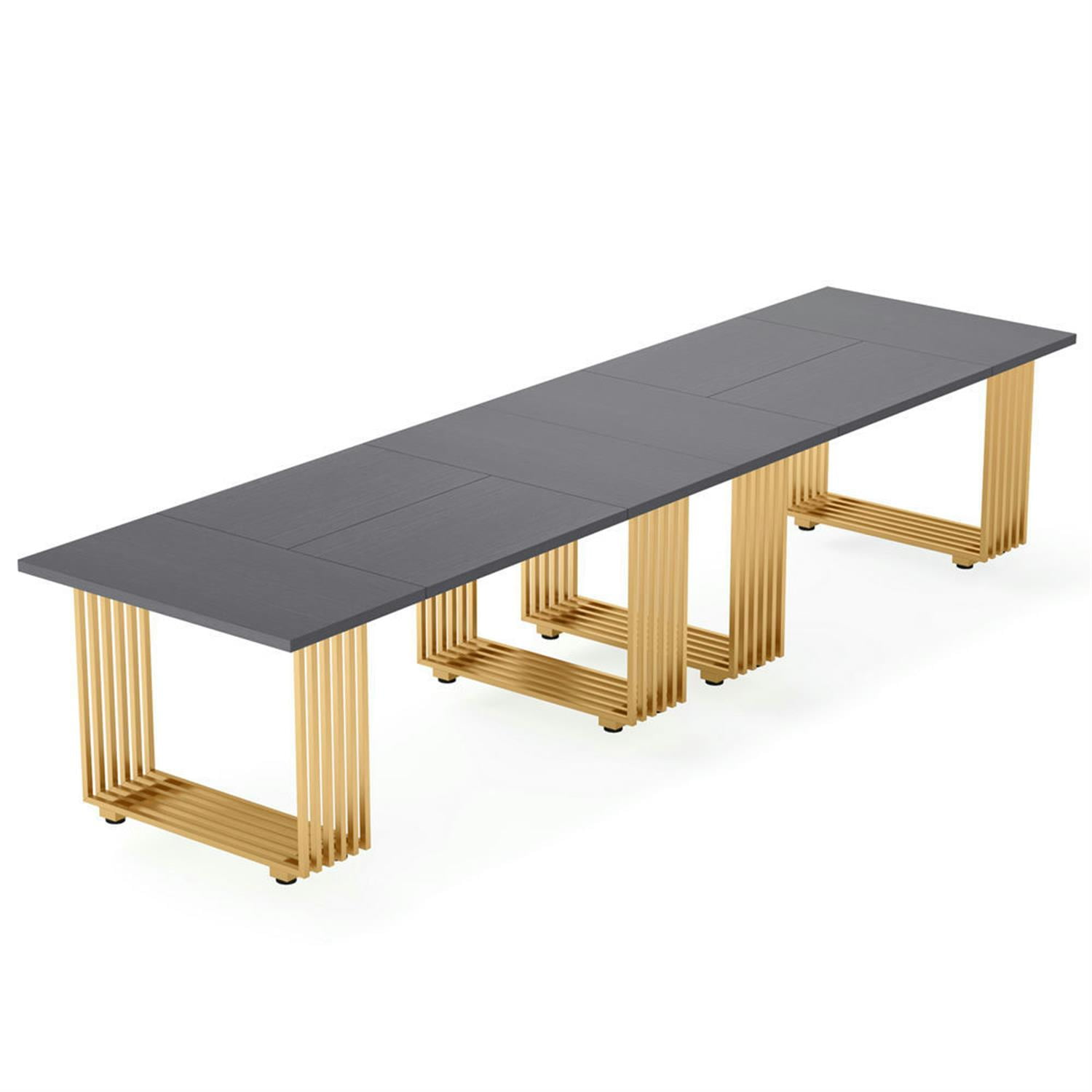 Demi Bonn 70" Modern Rectangular Dining Table for 6-8 People, Wood Kitchen Dinner Table for Dining Room, Home, Gray