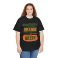 thumbnail image 5 of DJH Apparel | Easily Distracted By Orange & Green Sports Unisex Cotton Tee, 5 of 6