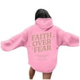 thumbnail image 6 of Christian Hoodies for Women 2025 Faith Over Fear Hoodie Christian Hoodie with Pockets Hooded Sweatshirt Women Pullover, 6 of 8