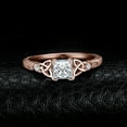 thumbnail image 4 of Jewelrypalace Vintage Celtic Knot Princess Cut 1.2ct Cubic Zirconia Solitaire Engagement Ring 925 Sterling Silver Rose Gold Plated, 4 of 6