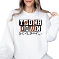 thumbnail image 2 of Faux Glitter Touchdown Season Sweatshirt for Girls, Teens, and Women Fall Football Pullover White Sweatshirt Large, 2 of 4