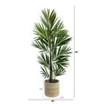 thumbnail image 2 of Nearly Natural 7ft Kentia Palm in Natural Cotton Multicolored Woven Planter, 2 of 4