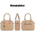 thumbnail image 6 of Montana West Small Top Handle Purse for Women Crossbody Satchel Handbag Barrel Bag, S Khaki, 6 of 7