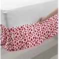 thumbnail image 2 of Fruits Bed Skirt, Summer Ripe Raspberries Graphic Freshness Season Vitamin Healthy Organic Eat, Elastic Bedskirt Dust Ruffle Wrap Around for Bedding Decor, 4 Sizes, Dark Pink White, by Ambesonne, 2 of 2