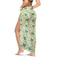 thumbnail image 2 of FKELYI Shamrock Leprechaun Hat Dog Paw Print Women's Sarong Cover Up Bikini Skirt Beach Wraps Cover-Ups Breathable Pareo Swimwear Coverup Beachwear Dress for Lady Spring Summer, 2 of 6