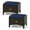 Blue, variant on Barara King Patio Ottoman, All Weather Ottoman,2 Pieces Outdoor Patio PE Wicker Ottomans with Removable Cushions-Beige
