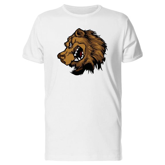 Bear Grizzly Mascot Head Cartoon Tee Men's -Image by Shutterstock
