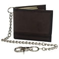 thumbnail image 3 of Men's Genuine Leather RFID Blocking Chain Biker Bifold Flap Up ID Wallet, 3 of 17