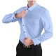 thumbnail image 1 of pstuiky Camisas casuales de manga larga para hombre, Camisas casuales de moda para hombre con botones y cuello vuelto de tela elástica sólida salir tops xl, 1 of 4