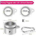 thumbnail image 3 of flag mounting clips anti wrap 2 pcs swivels, 3 of 5