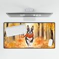 thumbnail image 4 of Welcome Fall Boston Terrier Strolling Through the Autumn Maple Forest Desk Mat Full Keyboard Mouse Pad Gentleman Dog Lover Gifts Large Mousepad - 12012, 4 of 5
