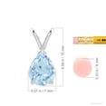 thumbnail image 3 of Angara Natural 1.25 ct Aquamarine Pendant Necklace for Women in 14K White Gold (Size-9x7mm) - March Birthstone Jewelry | Pear Aquamarine Pendant, 3 of 8