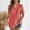 Red, variant on Fnooota Womens Button Down Shirts, Workout Short Sleeve Casual Clearance Summer Shirts Sky Blue Size S-3XL