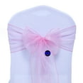 thumbnail image 2 of mds Pack of 50 Organza Chair Sash Bow Sashes for Wedding Decoration -Blush Pink, 2 of 7