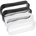 thumbnail image 1 of 4Pcs Large Clear Pencil Case, Travel Cosmetics Bag See Through Pencil Case Transparent Pen Case for School Pencil Pouch with Zipper, 1 of 5