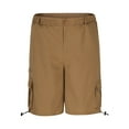 thumbnail image 3 of Erwazi Men's Cargo Shorts Elastic Waistband Relaxed Fit Summer Casual Drawstring Hem Work Shorts Outdoor Multi-Pocket Short, 3 of 5