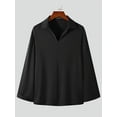 thumbnail image 3 of INCERUN Men's Long Sleeve Elegant Dress Shirts Solid Color Formal Office Shirts, 3 of 5
