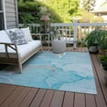 thumbnail image 6 of Addison Rugs Chantille Indoor/Outdoor Transitional Watercolors Teal Washable Rectangle Rug, 10' x 14', 6 of 6