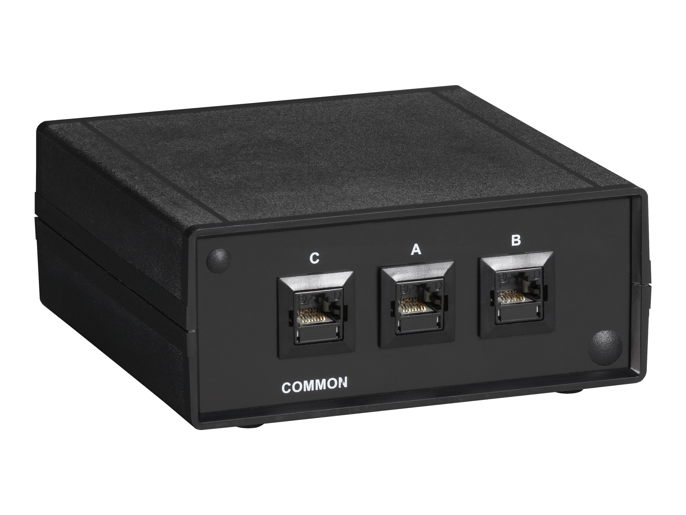 Black Box RJ45 2-to-1 CAT6 Ethernet 10G Manual Desktop Switch - 3 Ports - 10 Gigabit Ethernet - 10GBase (SW1030A)