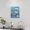 thumbnail image 3 of Bathroom Nautical Wall Art Modern Starfish Anchor Lighthouse Pictures Wall Decor Navy Blue Ocean Home Decor Modern House Decoration Canvas Painting Prints for Bathroom Living Room 12"x16", 3 of 6