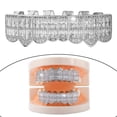 thumbnail image 4 of Hip Hop Dientes Grill Braces Vampiro Colmillos Disfraz Cosplay Plata Inferior Sunnimix parrilla de dientes, 4 of 8