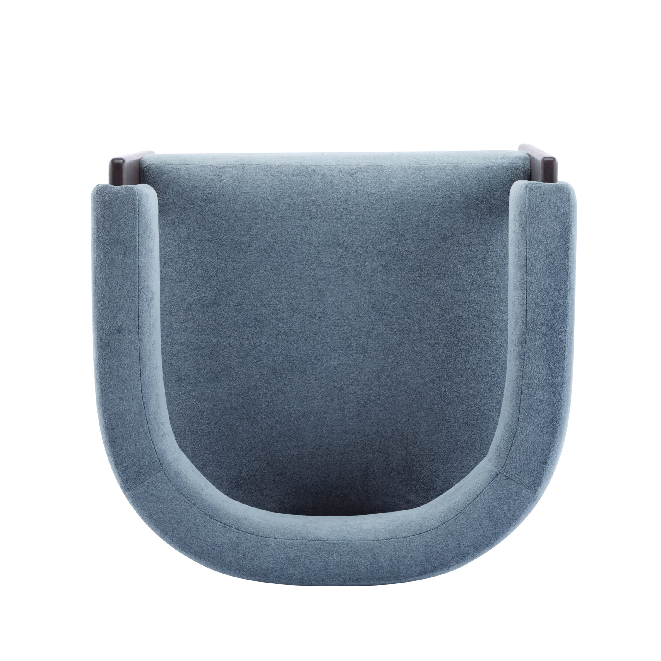 Christopher Knight Home Modern Velvet Upholstered Accent Armchair with Barrel Back, Wood Legs, Dusky Blue, Set of 2