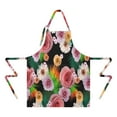 thumbnail image 2 of Pioneer Flower Floral Print Pattern Apron-Garden Aprons for Women with Pockets-Cotton Linen Waterproof Kitchen Cooking Gardening Aprons Adjustable for Kitchen,Cooking,BBQ and Salon 33x27 Inch, 2 of 7