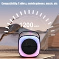thumbnail image 2 of 6.5" Portable Mini Bluetooth Speaker Sports Stereo Lightweight Desktop RGB Lights TWS FM USB Black, 2 of 9