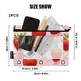thumbnail image 3 of Lively Strawberries 2 Pack Pencil Pouch for 3 Ring Binder Smooth Zipper Folders with Pockets Clear Window Pencil Case, 3 of 6