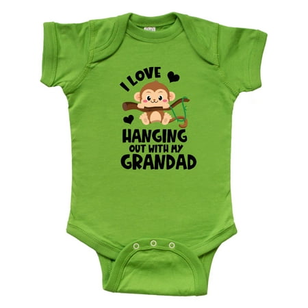 

Inktastic Monkey I Love Hanging out with My Grandad Gift Baby Boy or Baby Girl Bodysuit