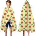 thumbnail image 3 of Halloween Cute Pumpkin Faces Hooded Bath Towel，50"x30" for Ages 3 To 12 Kids, Quick Dry Lightweight Soft Microfiber Hood Beach Towel Cover Up for Kids, 3 of 7