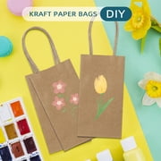 BagDream 50 Pack Mini Brown Gift Bags with Handles Kraft Paper Bag for Party Favors, Wedding, Retails, Birthday, Baby Showers, 3.5x2.4x6.7 inches