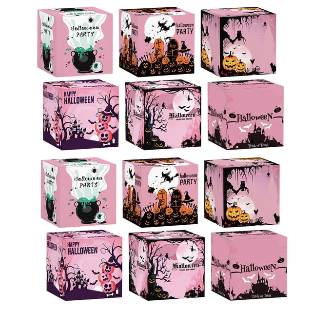 Decoración De Halloween Decoraciones De Halloween Accesorios De Decoración De Halloween Envases De Dulces Y Bocadillos Caja De Papel Tridimensional Decoración De Escena Sumini(Buy 2 Get 1 Free)