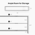 thumbnail image 4 of Console Table, 55" Entryway Table with 3 Tiers, Open Glass Sofa Table for Living Room, Foyer, Entryway, Bedroom, Hallway, Silver, 4 of 7