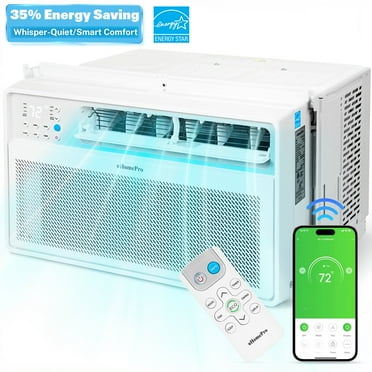 12000 BTU Window Air Conditioner with Wifi, Ultra Quiet Smart Inverter Window AC Units Cools up to 520 sq. ft, Up to 35% Energy Savings, Window Unit with Remote Control, 4 Modes(Auto, Cool, Dry, Fan)