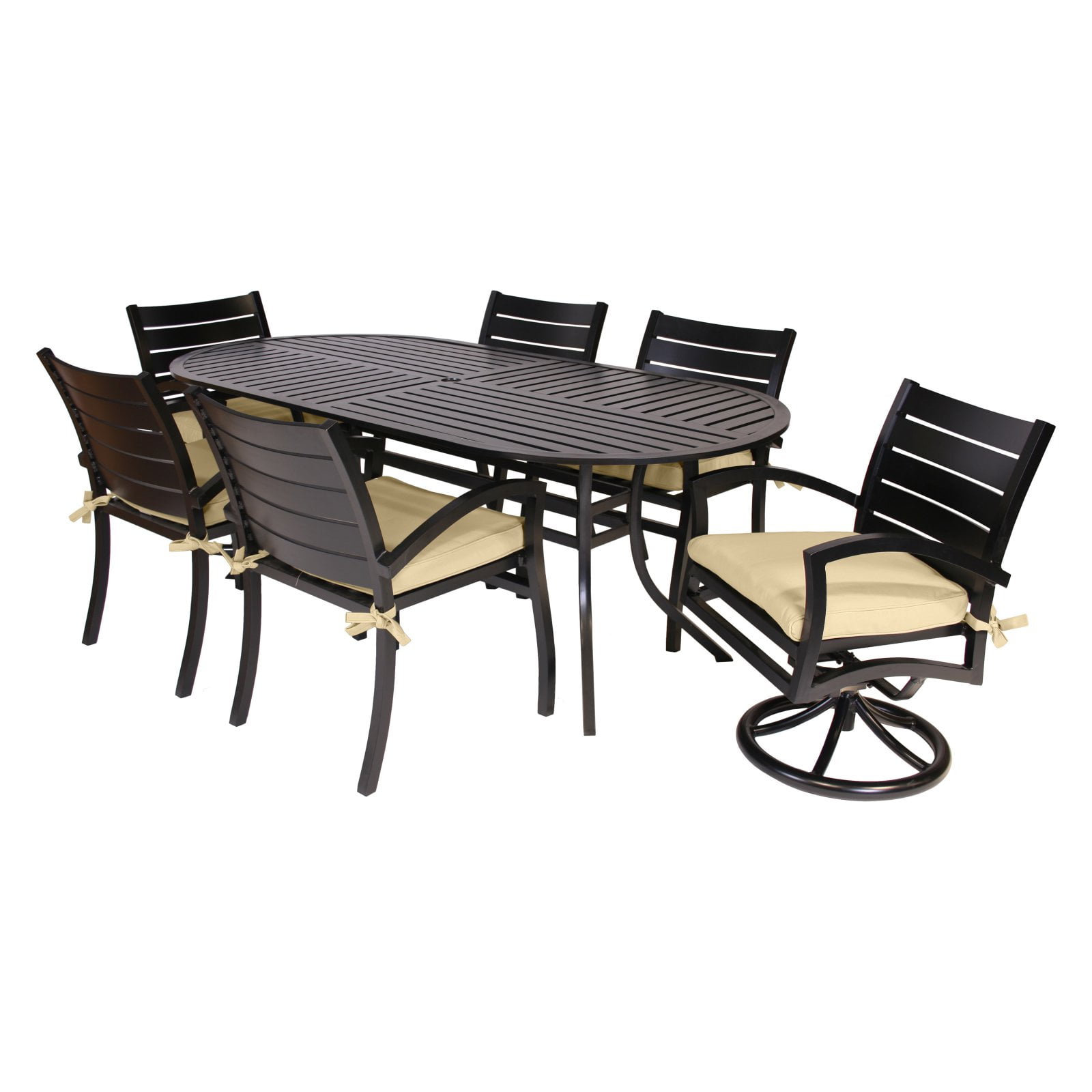 Miyu Furniture Fremont 7 Piece Patio Dining Set Com