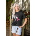 thumbnail image 2 of Heart Zebra Breast Cancer Aware Pink Women's Plus Size Graphic Tee Brisco Brands 3X, 2 of 3