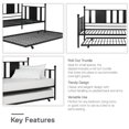 River Street Designs Langham Modern Metal Full Daybed And Twin Trundle