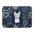 thumbnail image 1 of Tapis en Mousse à Mémoire de Forme Lavable en Machine Fleurs Bleues, 1 of 1