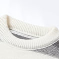 thumbnail image 3 of Men's Vintage Sweater Oversized Cable Knit Crewneck Pullovers Casual Fall Winter Long Sleeve Striped Sweaters (XXL, Beige), 3 of 8