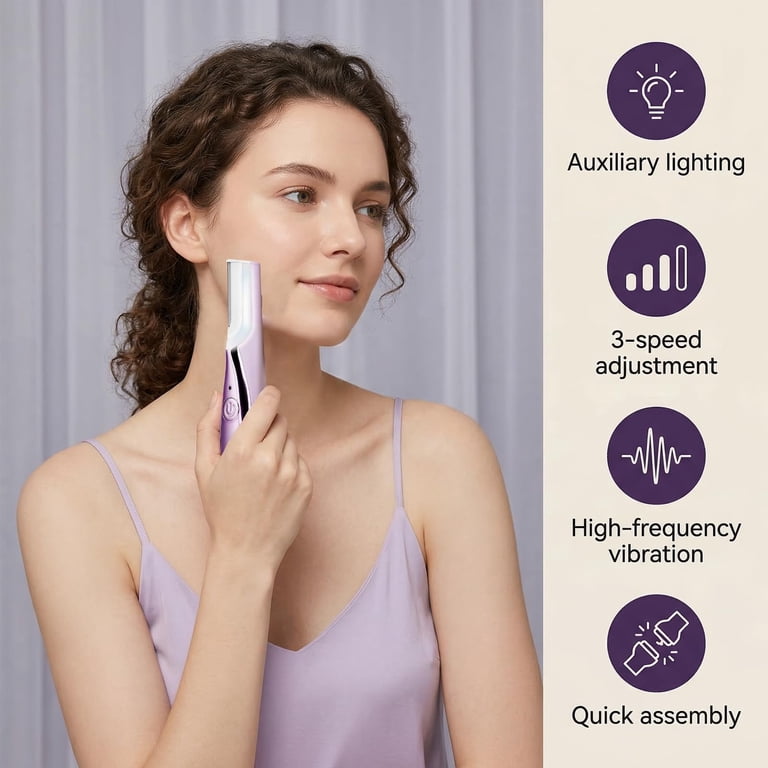 Sonic Dermaplaning Tool for Women, Rechargeable Dermaplane Razor