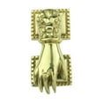 thumbnail image 3 of Renovators Supply Brass Door Knockers for Front Door 4" Ladies Hand Shaped Polished Brass Door Knocker w/Screws, 3 of 9