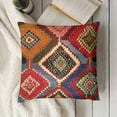 thumbnail image 3 of YINGXI Throw Pillow Covers Geometric Kilim Home Decor Oriental Ikat Pillow Cases Living Room DecorativeCushion Couch Sofa Pillowcases Colorful Red 18x18in, 3 of 5