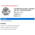 thumbnail image 2 of Front Wheel Hub Assembly - Compatible with 1992 - 1994 Chevy Blazer 1993, 2 of 2