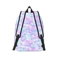 thumbnail image 2 of Naloa Rainbow Scales Canvas Backpack for Men Women Rucksack Casual Travel Daypack College Tote Satchel Bookbag for Teens-Small, 2 of 7