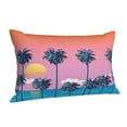 thumbnail image 2 of Kll Beach With Palm Trees Pillow Covers Envelope Closure,Super Soft And Cozy Fuzzy Fleece Pillow Case Cover 14"X20", 2 of 9